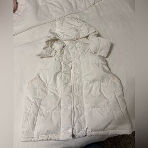 Lululemon white women’s wunder puff vest cropper